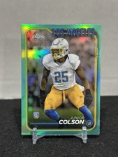 2024 Topps Chrome #291 - Junior Colson (RC) Aqua Refractor /199 Chargers