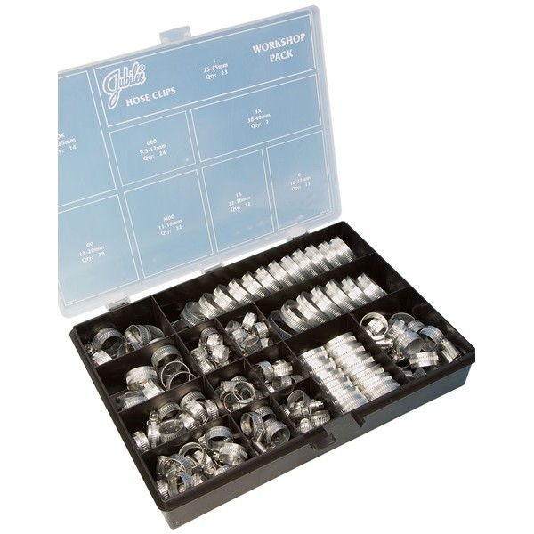Jubilee Workshop Hose Clip Pack M/S - 143 Clips - HCP143MS
