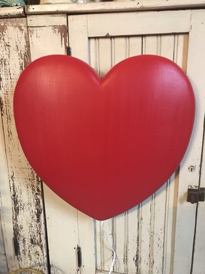 #ad Blow Mold Valentines Day Giant Red Heart Union Products Lighted 19” Inches $58.00