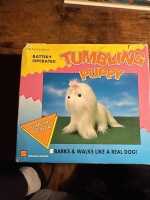 Vintage HUI ZHOU Lovely Puppy Battery operated plush toy
