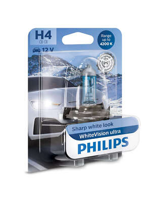 Philips H4 12V 60/55W P43t WhiteVision Ultra 4200K 1pc