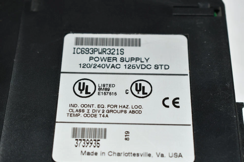 Controlador Programable Fuente de Alimentación GE Fanuc IC693PWR321S Serie 90-30 120/240  Foto 3 de 4