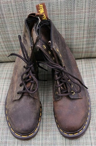 NEW OLD STOCK Vtg Doc Martens Air Wair 8 Eyelet 1460 Brown Boots ENGLAND UK 3 - Picture 4 of 6