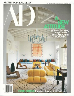 AD ARCHITECTURAL DIGEST February 2022 A New Attitude Stockholm to Sonoma,  Plants | eBay