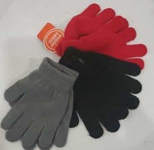 Wonder Nation Girls Three Pack Gloves One Size Assorted Color