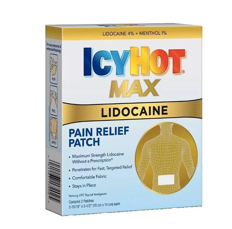 Parche Icy Hot over-the-counter alivio del dolor y fiebre Medicina