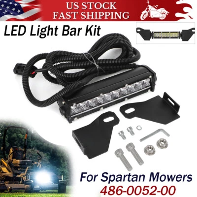 For 2019+ Spartan Lawn Mower LED Headlight Light Bar Kit 486-0042-00 Plug & Play
