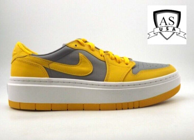 Women s Air Jordan 1 Elevate Low Sneakers Size 12 Gray Yellow DH7004-017 NEW