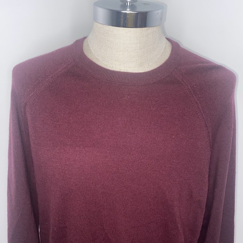 Maglione uomo Banana Republic lana merino taglia XL marrone girocollo pullover - Foto 2 di 7