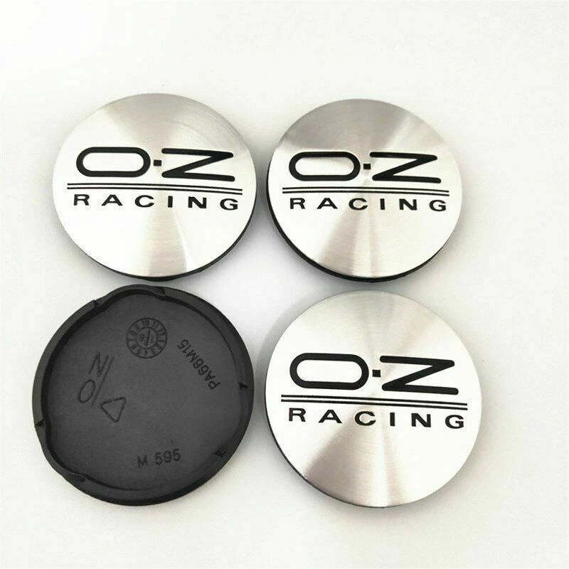 4 x 63 mm für OZ Racing M595 Silber Schwarz Nabendeckel Nabenkappen Rim Hub Caps - Bild 3 von 4