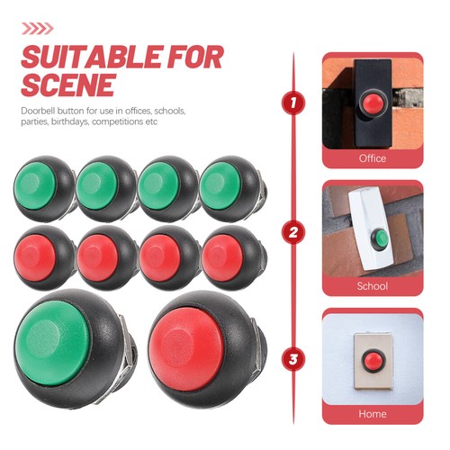 10pcs Door Bell Button Only Doorbell Button For Apartment Metal Button - Picture 6 of 12
