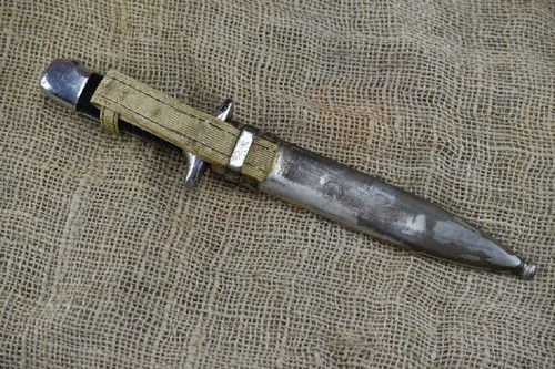 Rare German Fighting Knife Dagger K98 Mauser remake w Scabbard - Bulgarian army - Picture 3 of 10