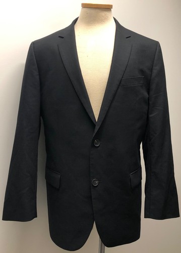 HUGO BOSS HUGO BLACK DARK GRAY MICRO STRIPE WOOL SPORT COAT BLAZER 2 BUTTON 44R - Picture 7 of 12