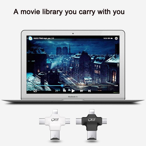 4 in 1 Flash Drive USB Micro TF Card Reader Adapter OTG For iPhone Samsung Phone - Photo 10/14