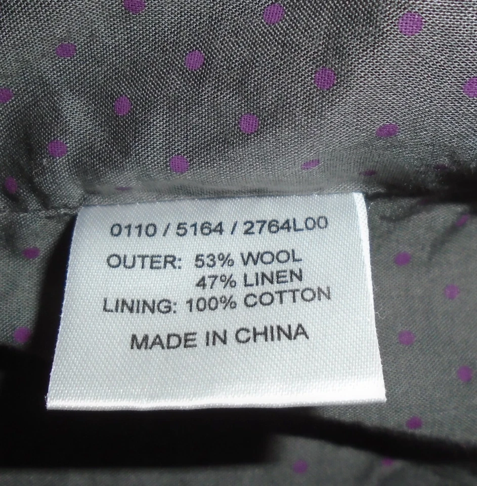 Vestido N.W.3 Hobbs Botón Espalda Rosa Oscuro Lino Mezcla Lana Funda Talla 14 En muy buena condición Foto 3 de 3