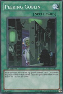 Peeking Goblin - GENF-EN062 - Common - 1st Edition x3 - Near Mint