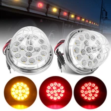 LED Side Marker Watermelon Lights Brake Turn Signal Lamp DRL Truck RV Amber Red