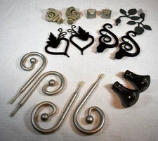 Buyer's Choice! Decorative Curtain Rod Finials- Seven Different Styles Available