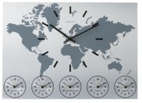 Karlsson Wall Clock Worldtime, Aluminium Karlsson Wall Clock Worldtime, Aluminium