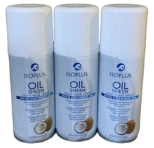 3pk Isoplus Oil Sheen Light Hair Spray with Coconut Oil 2oz/ea (I-7)