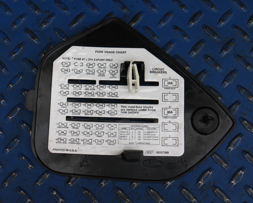 1994-1996 Chevrolet Corvette C4 Dash Side Fuse Panel Door Cover 10257360 - Picture 6 of 8