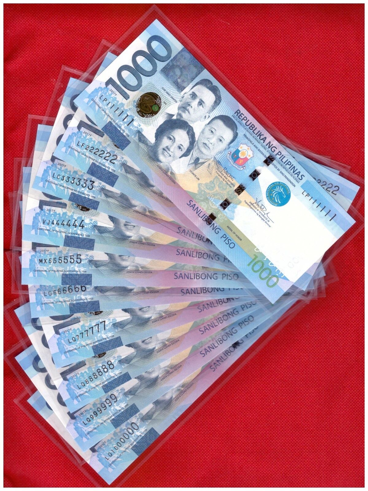 A Pile Of One Thousand Philippines Banknotes. Cash Of Thousand