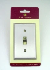 Baldwin Brass Classic Single Toggle Switch Plate in Satin Nickel - 4751-150