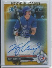 2017 Bowman Chrome Kacy Clemens Auto Gold Refractor Rookie Card RC Mint 48/50