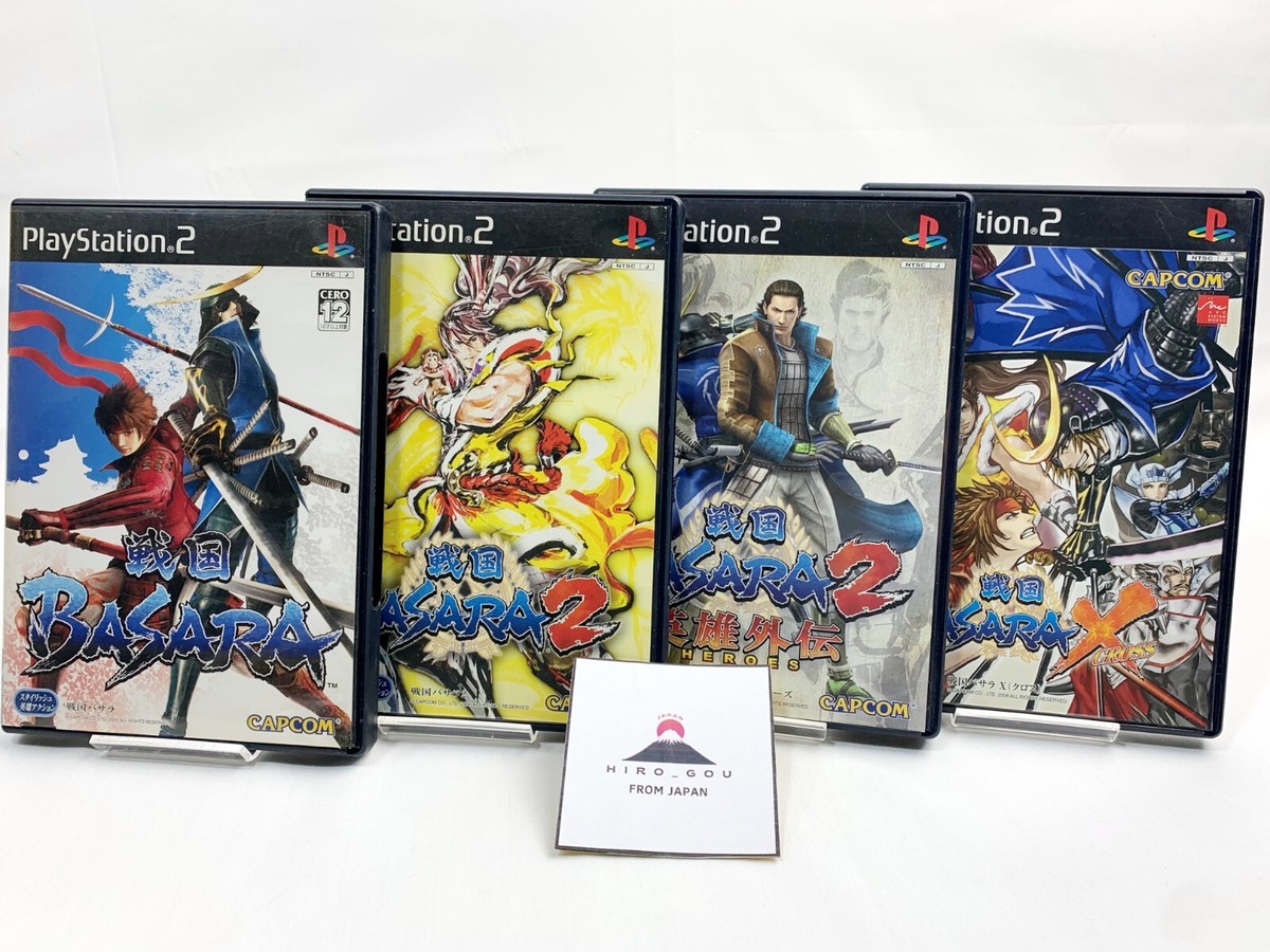 PS2 Sengoku Basara 1 2 Heroes X Cross lot of 4 Capcom Playstation