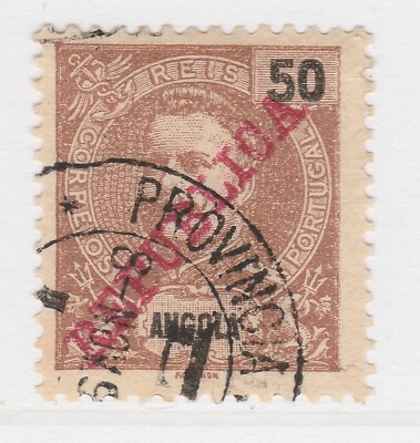 Portugal Kolonie Angola 1911 Republica 50r gebrauchte Briefmarke A23P15F12218