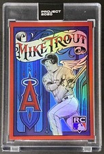 Topps PROJECT 2020 Card 400 - 2011 Mike Trout by Mister Cartoon *RAINBOW FOIL*