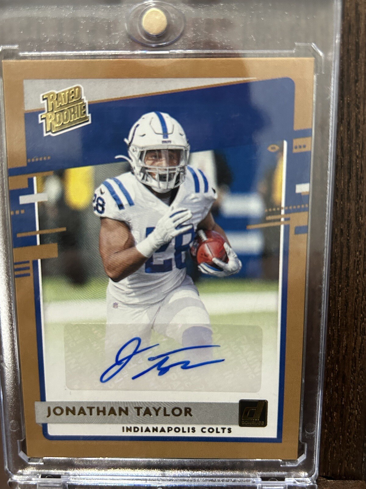 2020 Panini Donruss - Rated Rookie Bronze Autograph #317 Jonathan Taylor (AU, RC