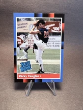 Ricky Vaughn Custom Baseball Card - Donruss Rated Rookie Style - Major League