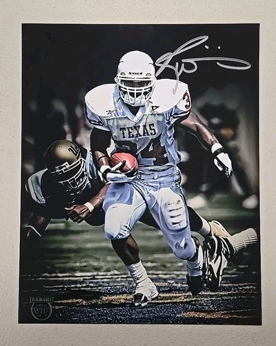 Ricky Williams Silver Auto Signed Panini National VIP 8x10 Photo COA