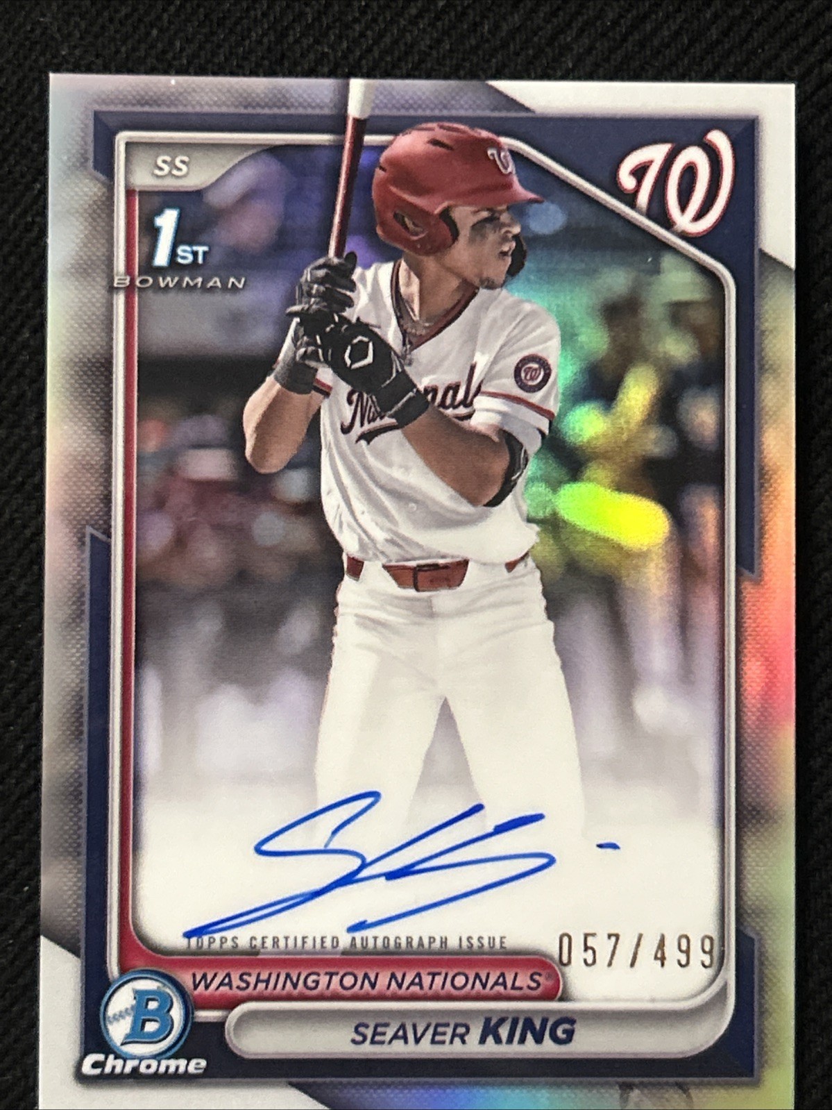 2024 Bowman Chrome 1st Seaver King Refractor Auto /499 #CPA-SK
