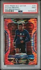 2022 Panini Prizm World Cup Kylian Mbappe Red Breakway Prizm /99 PSA 9 France