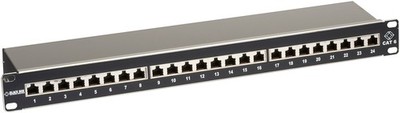 Black Box Network - JPS60A-24 - Black Box CAT6 Shielded Patch Panel - 1U,
