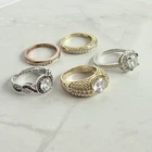 Sterling Silver Ring Lot 5pc 925 Mixed Styles Reseller Vintage Estate #105
