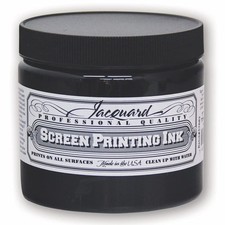Jacquard Professional Screen Print Ink Water Soluable 16oz Jar Black Jacquard