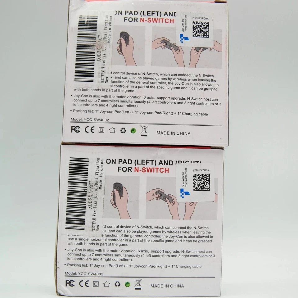 SET OF 2 YCCTEAM NINTENDO SWITCH JOY CONS GRAY LEFT AND RIGHT NEW SEALED BOXES - Image 3 of 4