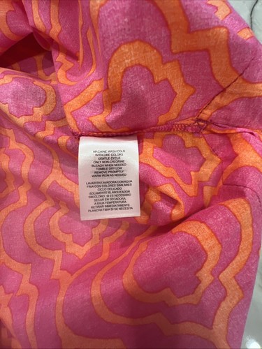 Damen Tunika Gr. L rosa/orange karibisch Joe geometrisch V-Ausschnitt 3/4 Arm Urlaub - Bild 13 von 15