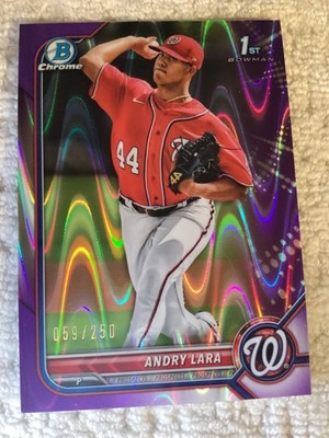 2022 Bowman Chrome Prospects Purple RayWave Refractor /250 Andry Lara 1st First