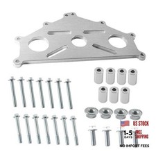 Engine Safe Stand Adapter Plate Compatible with Chevy Small/Big Block LS Silver