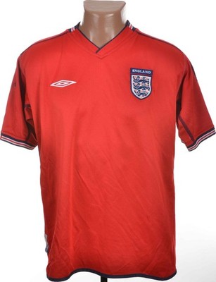ENGLAND 2002/2004 AUSWÄRTS FUSSBALLTRIKOT UMBRO GRÖSSE M/L ERWACHSENE WENDBAR