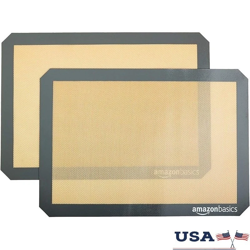 Silicone Baking Mats 2-Pack Non-Stick Oven Safe Reusable Food Prep Sheet 16.5"
Opens in a new window