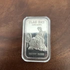 1 Troy oz silver bar- flag day Betsy Ross