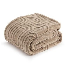 Throw Blanket for Couch - Super Soft  Cozy Summer Throw 50" x 60" Brown