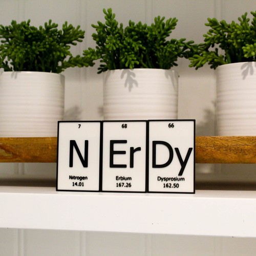 NErDy | Letrero de pared, escritorio o estante de tabla periódica de elementos - Imagen 2 de 9