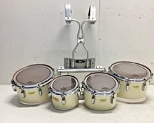 Yamaha Field Corps Tenors Drums Quads Toms 8 10 12 13 + Harness White