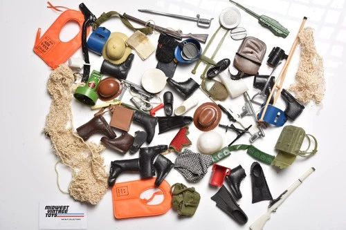 Lot (I) Vintage 1960s 12"  GI Joe Figures, Clothing & Accessories